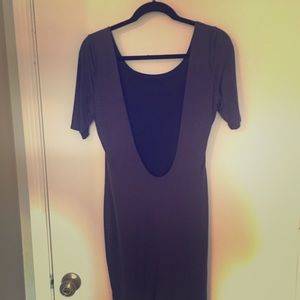 Backless Blue Bodycon Dress